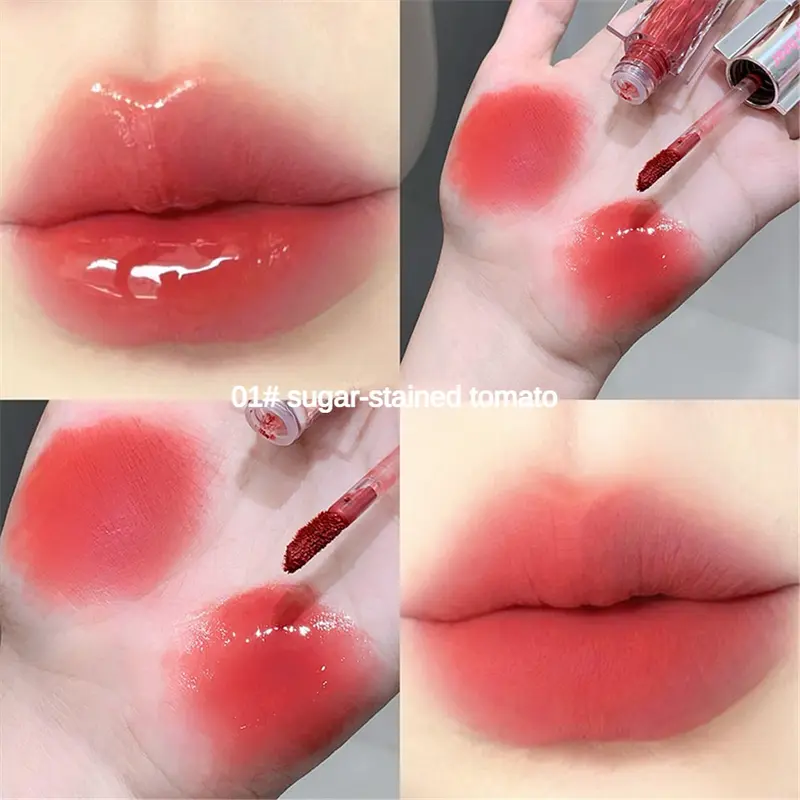 Son Kem Lì Gương 2 Trong 1, Gấu Gege, Son Kem Hai Đầu Đầy Màu Sắc, Son Bóng Dưỡng Ẩm, Son Môi Tráng Gương Không Dính, Nhanh Khô, Không Dễ dính, Mật Ong Môi, Tăng Cường Màu Sắc, Độ Đầy Đủ Tự Nhiên Và Trang Điểm Môi Bóng 1