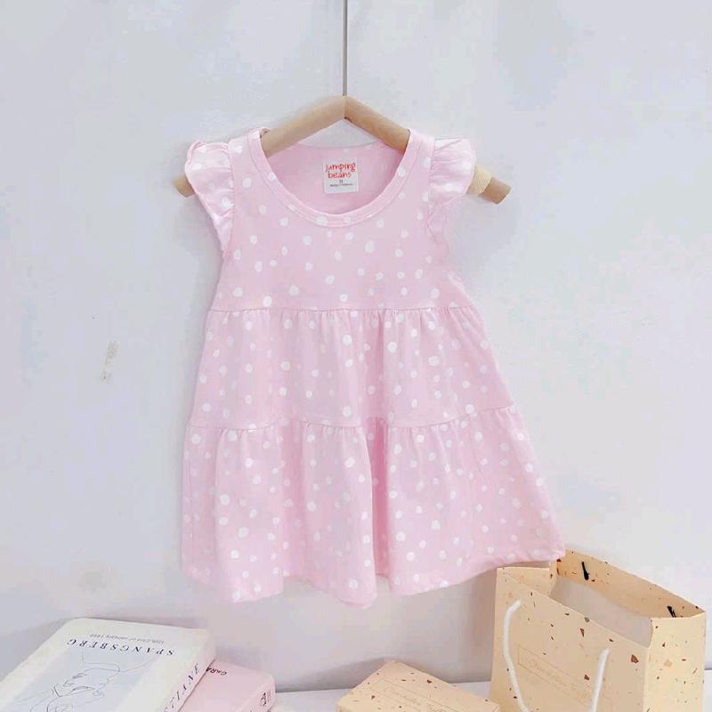 Váy cánh tiên chất cotton xuất dư Sài Gòn dáng xoè 3 tầng với nhiều hoạ tiết xinh yêu dành cho bé gái 0