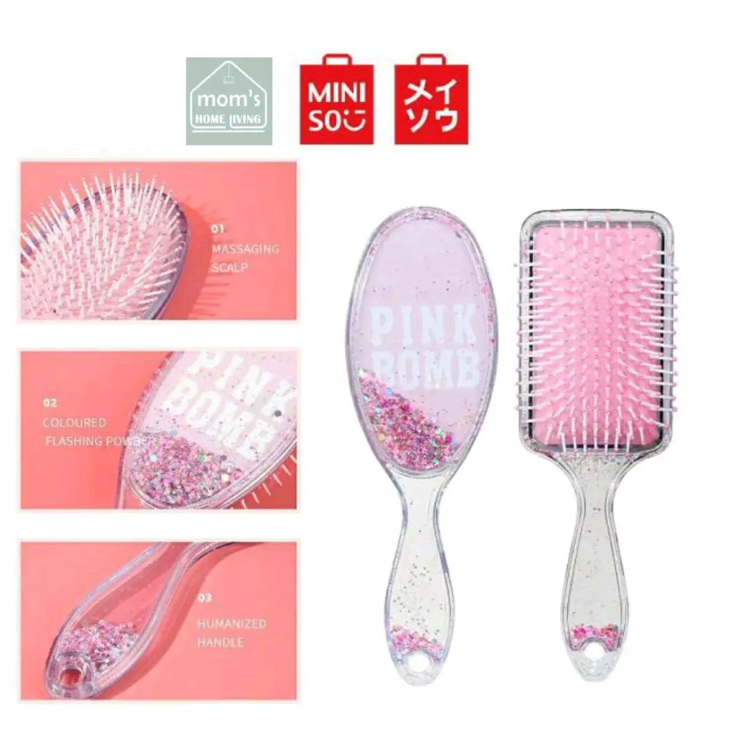 Miniso Official sisir rambut wanita | cushion hair brush comb catokan | sisir bling Kering