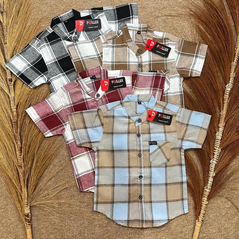 Product Introduction of Follux - Kemeja Flanel Import anak laki-laki lengan pendek bahan lembut dan nyaman Fashion kids 2