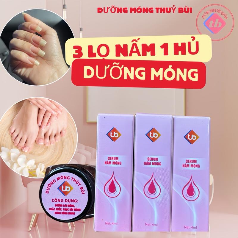 03 LỌ SERUM NẤM MÓNG VÀ 01 HỦ DƯỠNG MÓNG TAY ,chăm sóc móng và hỗ trợ nấm móng , bọng móng tay và chân