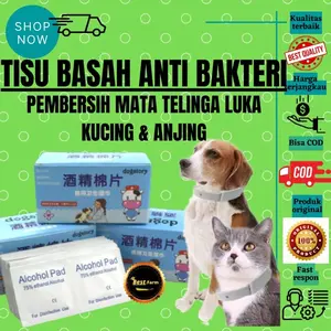 Tisu Basah Alkohol Antiseptik Tisu Basah Kucing Anjing Tisu Pembersih Luka Hewan Best farm