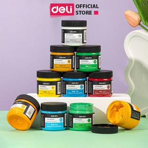 Hũ màu nước Goat Gouache pha sẵn an toàn Deli lọ 100ml - Có thể rửa sạch, chất siêu mịn, dễ dàng trộn, mix màu thời trang - Màu đặc sắc tố tươi