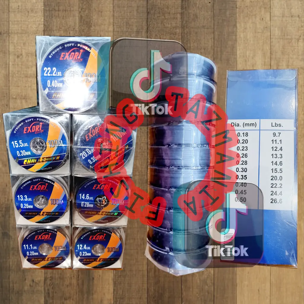 Senar EXORI CHALLENGER 100M | Nylon Monofilament | Pancing