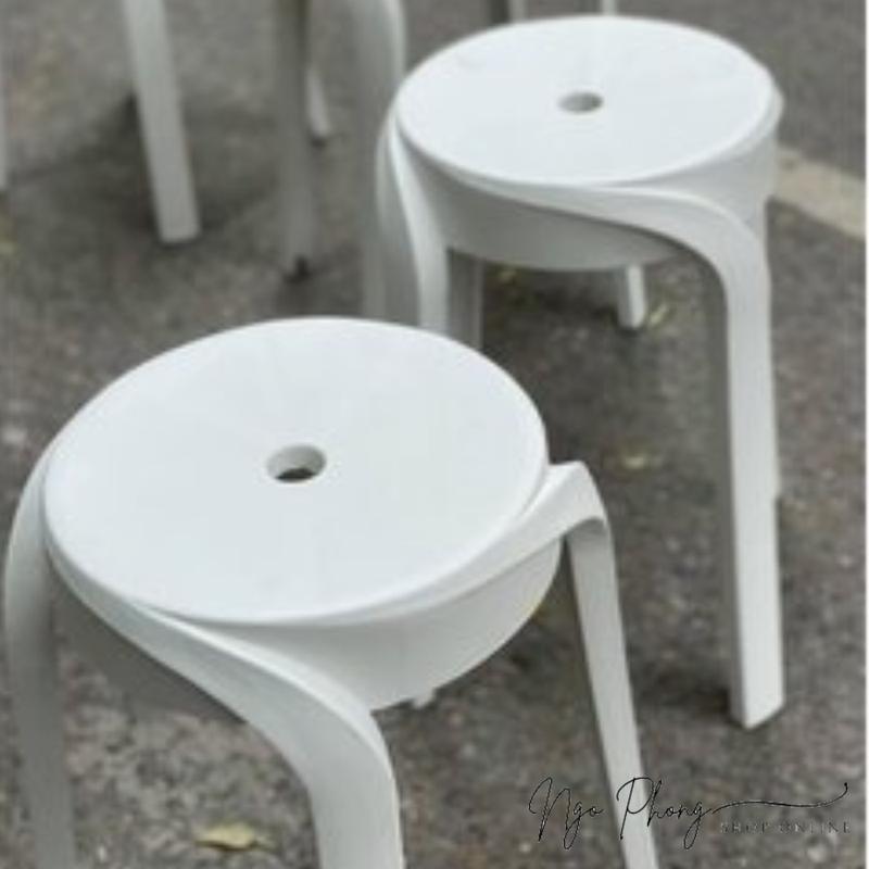 Ghế nhựa xoắn, ghế đẩu nhựa Decor, Nhựa đúc nguyên khối xếp chồng gọn gàng. Sang trọng, trang nhã, 4 màu cực đẹp Vững chắc 5