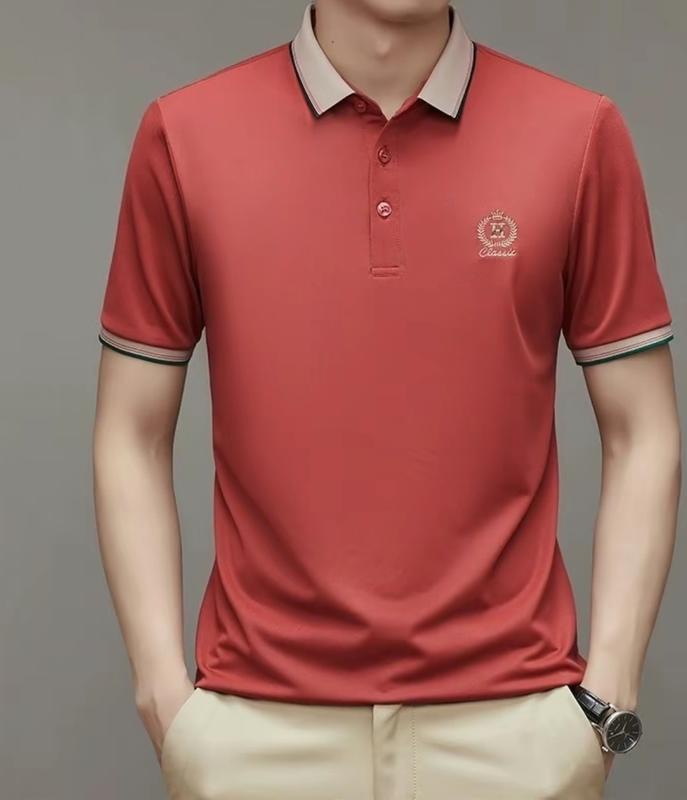 Áo thun Polo nam thêu Logo H vải cá sấu cotton co giãn 4 chiều cực kỳ sang trọng 8