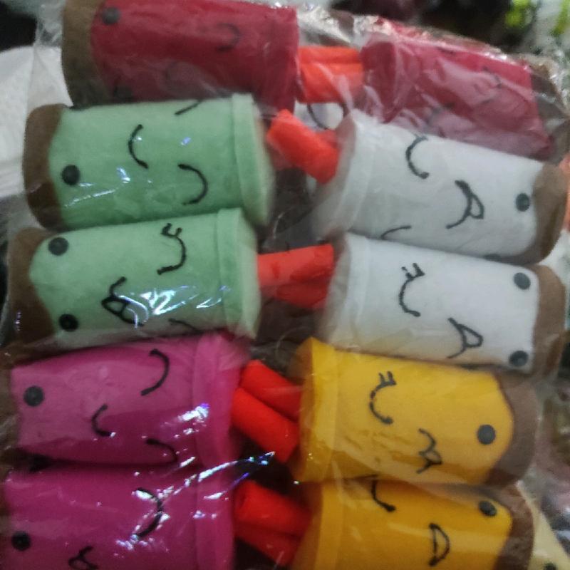 paket gantungan kunci boba flanel isi 10pcs 2