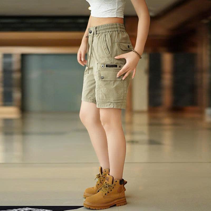 Quần Short Nữ Kaki Cao Cấp Mới , Thiết Kế Túi Hộp Trẻ Trung Năng Động, 4