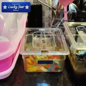 LUCKY STAR - Food Pan Akrilik ALINA 1500ml Wadah Topping LUCKY STAR, Tempat Prasmanan, Wadah Prasamanan, Wadah jualan bazar