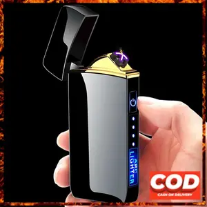 Korek Pemantik Elektrik Plasma Finger Print Anti Angin Windproof - A6 korek  nyetrum plasma  lighter