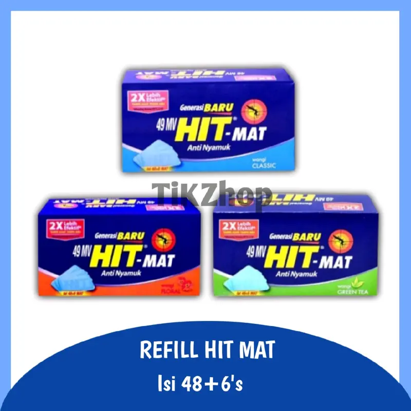 HIT MAT ELEKTRIK REFILL | ISI ULANG OBAT NYAMUK ELKTRIK 48+9's | REFILL HIT MAT ELEKTRIK 48+6's 0