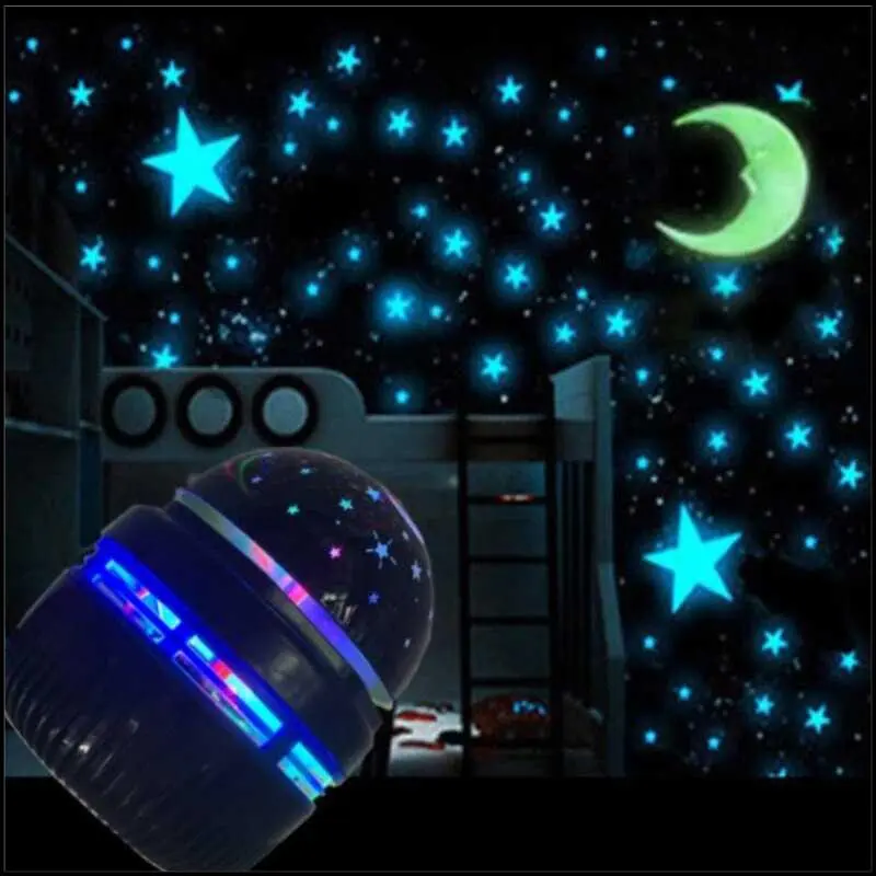 Lampu Tidur Proyektor LED RGB Moon Night Light Star 5V 5W - XKL-Q6