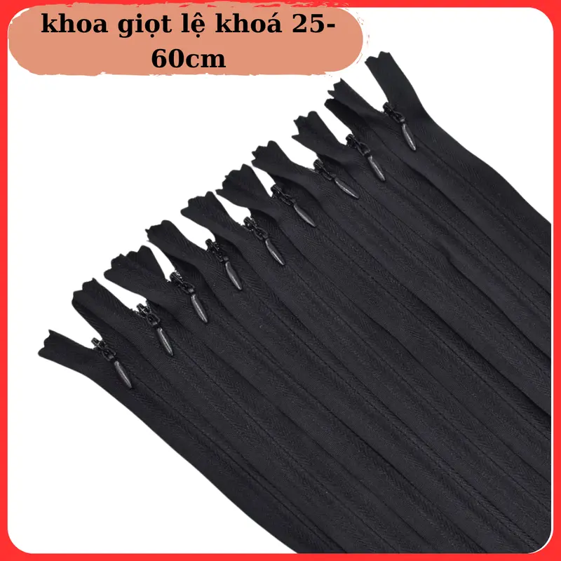 Khóa giọt lệ khóa 25cm-60cm khóa ĐEN-TRẮNG khóa MIX màu 1