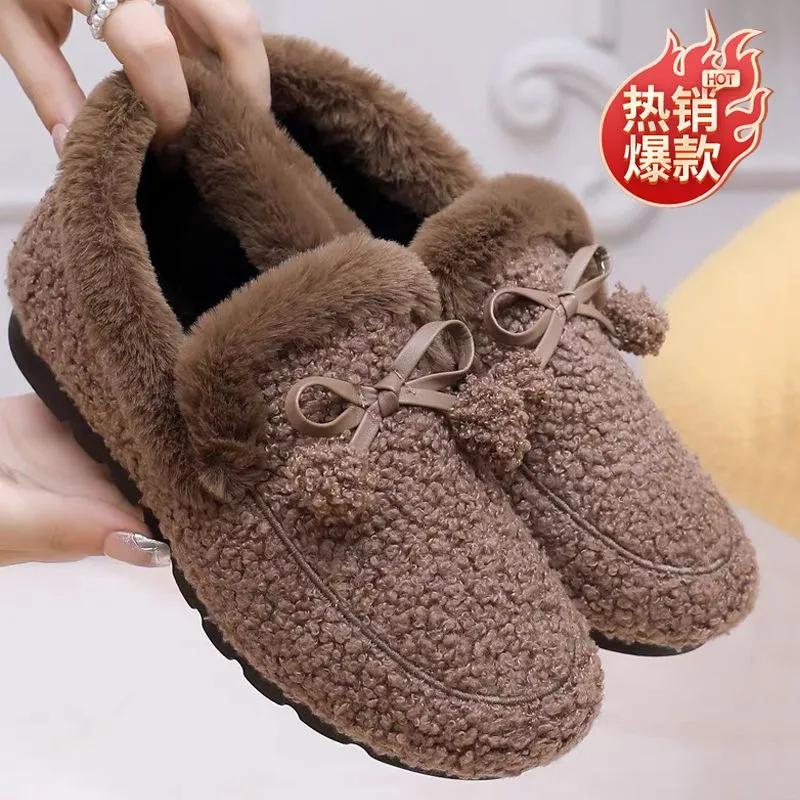Giày Lười, Dễ Phối Đồ, Đế Mềm, Giày Đi Tuyết Bà Bầu, Dép Gót Bịt, Giày Lười, Hàng Mới Về Cho Mùa Thu Đông Năm 2025 0