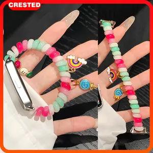 [Tali Jam] TPU Elastic Band Strap for Huawei Band 10 9 8 NFC Women Lucu Cute Scrunchie Bracelet Band Accessories Tali Jam Tangan for Smartwatch Huawei Band 10 9 8 NFC