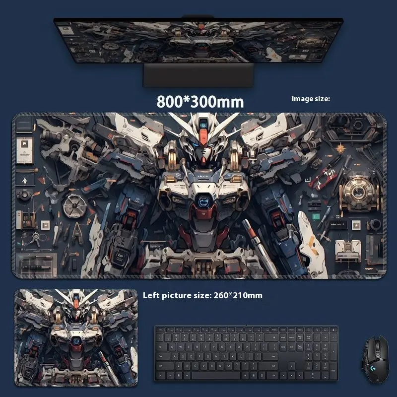 Mouse pad super large Gundam computer keyboard pad cartoon game mouse pad for boys e-sports computer desk pad
