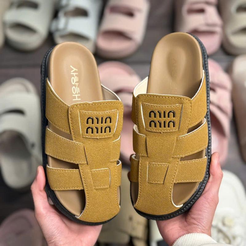 Dép sục nữ chất da lộn mềm mại NIM 2 màu trẻ trung