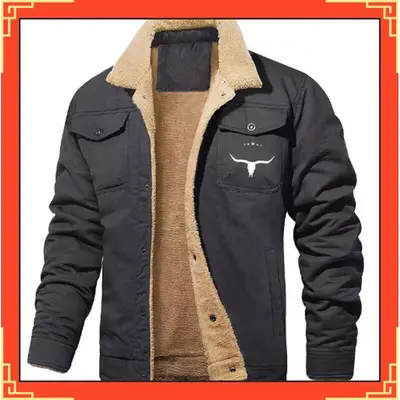 Cowboy Jacket Men Brnmxoke Men's Fleece Jacket Sherpa Lined Warm