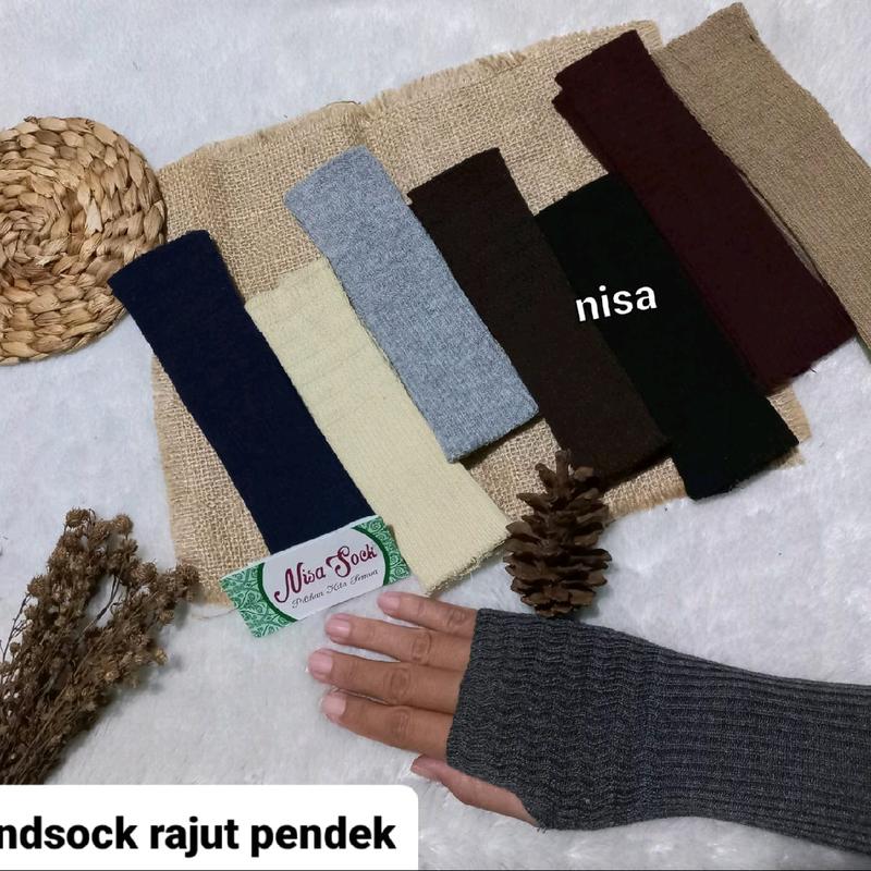 12 pasang handsock rajut pendek/handsock rajut murah Muslim - Shop ...