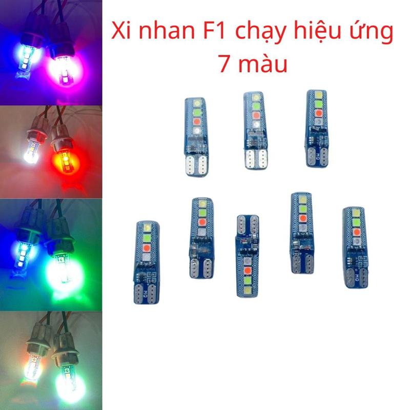 bóng Đèn led xi nhan 7 màu silicon chạy hiệu ứng audi lắp cho nhiều dòng xe máy xe đạp điện như wave sirius vision giá 1 bóng