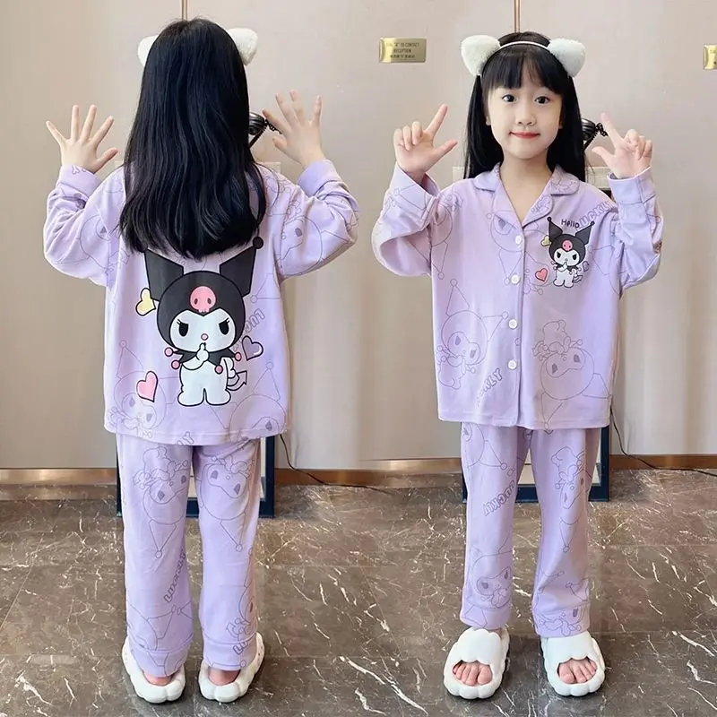 Đồ Ngủ Bé Gái, Bộ Đồ Dài Tay, Cho Trẻ Em, Thích Hợp Cho Mùa Xuân Và Mùa Thu, Thời Trang Dễ Thương, Thích Hợp Cho Trẻ Lớn Hơn, Đồ Mặc Ở Nhà Mùa Hè, Hàng Mới Về Năm 2024 7