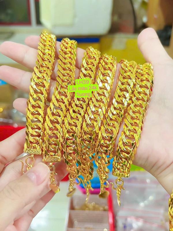 LanTrinh- Lắc tay lật đôi LH39 màu 24k bản 1 lượng chất liệu hội cao cấp