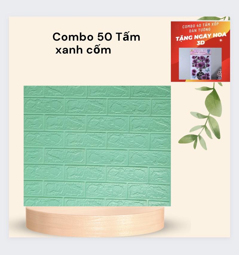 Product Introduction of Combo 50 tấm xốp dán tường đủ màu kt 70x40 ( Tặng hoa ) 4