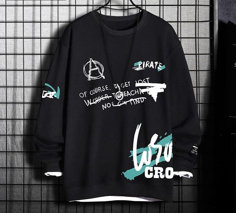 Product Introduction of Baju Sweater Pirate Motif Sablon 12