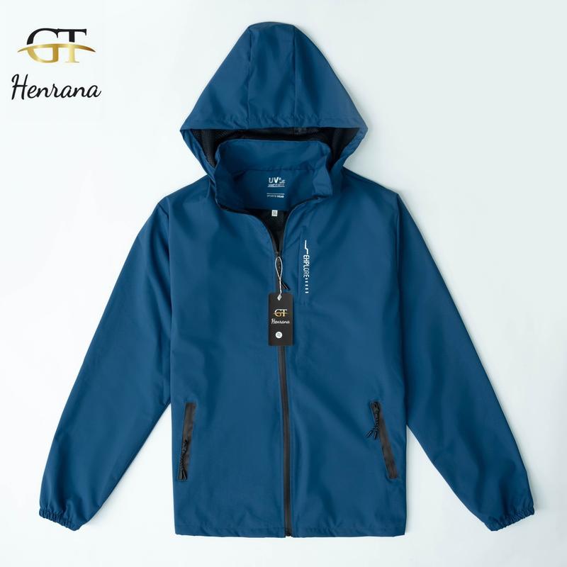 [Form Rộng] Áo khoác gió nam 2 LỚP [LÓT LƯỚI] chống nước cao cấp CÓ MŨ KÉO KHÓA THÁO RỜI ngăn tia UV Menswear Tay Dài
