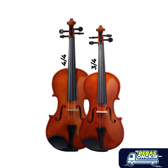 Violin / Biola Lulea Tipe Plywood  / Solidwood 1/2 3/4 4/4