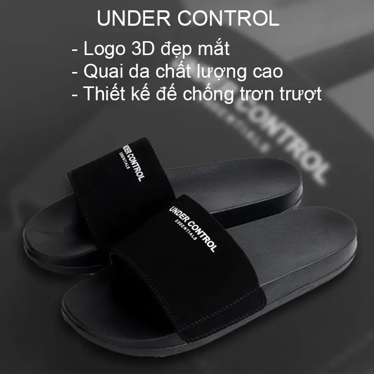 Dép Under Control Nữ Nam Kiểu Dáng Quai Ngang Phong Cách Bassic Slipper Đế Bằng DéP Dép Lê 0