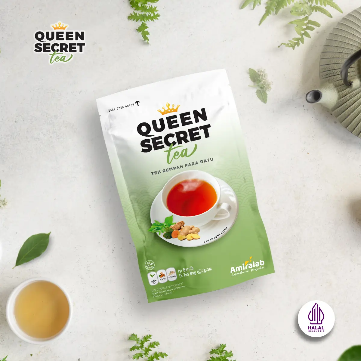 Queen Secret Tea 15 TeaBags Lancarkan Siklus Wanita Halal & BPOM