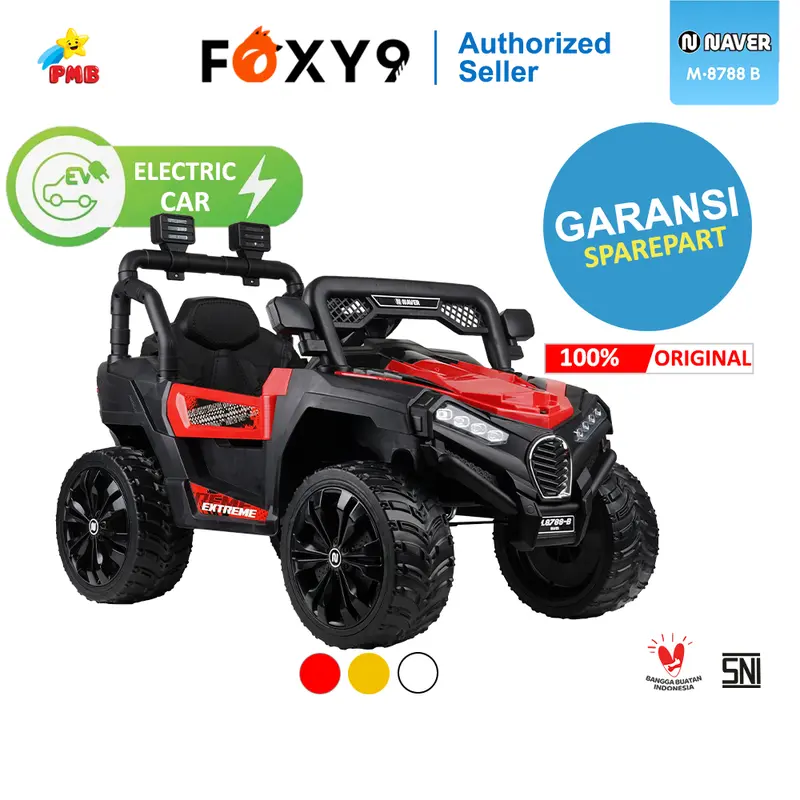 Mainan Mobil Aki Anak Jeep UTX PMB M8788B Ban Karet 0