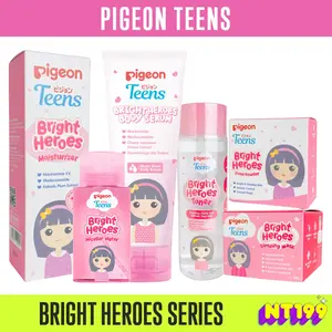 PIGEON TEENS Bright Heroes Series Moisturizer Toner Sleeping Mask Micellar Water Body Serum