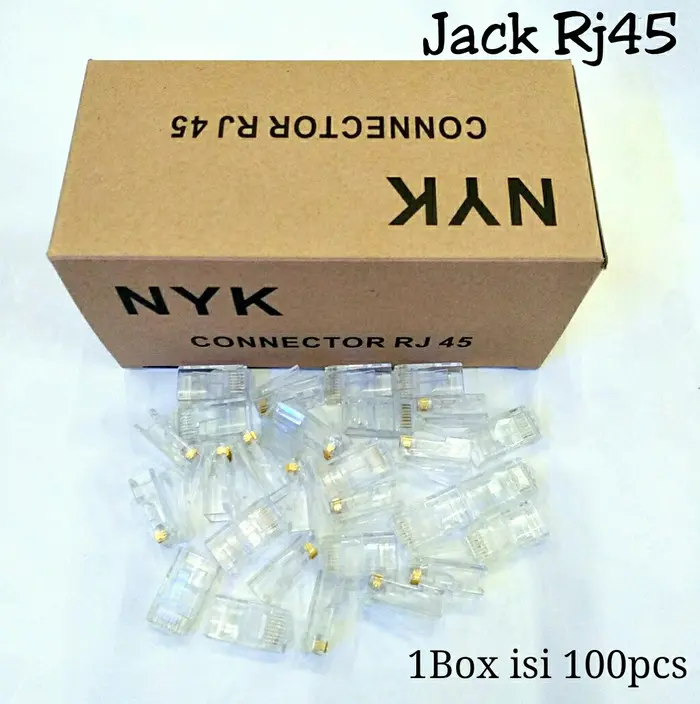 Connector Rj45 NYK isi 100pcs - Konektor Rj 45 isi 100pcs NYK Original