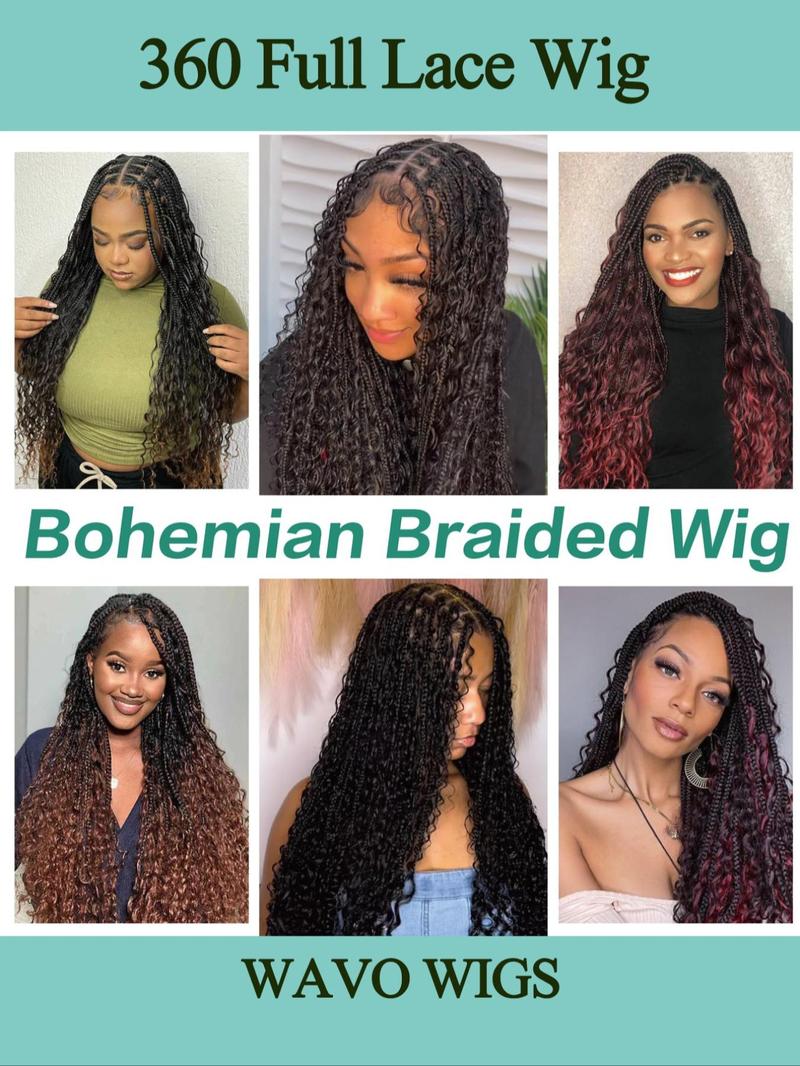 Product Introduction of 32 Inch Long Braided Wigs with Curly Highlight for Women, Gorgeous Fluffy Wigs with Baby Hair, Synthetic Full Lace Wigs for Party, Daily Use 7