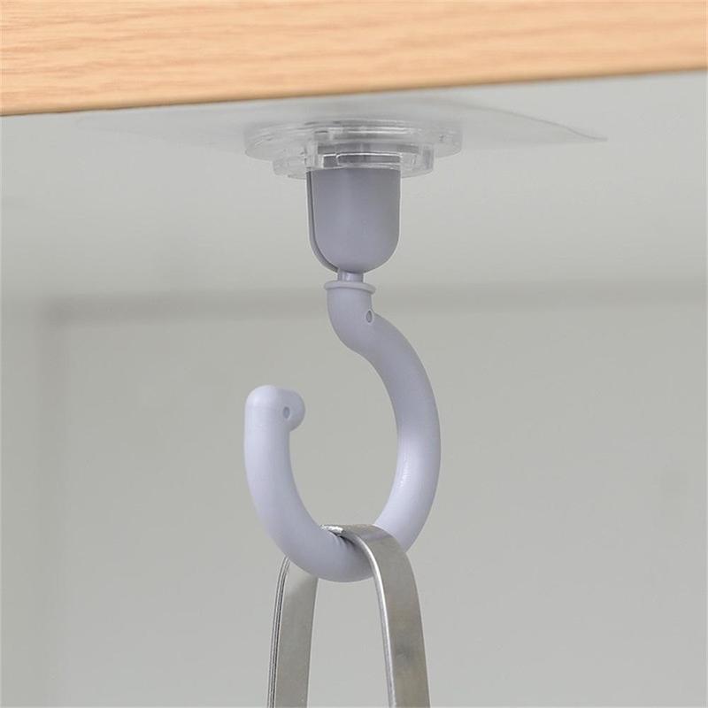 Ceiling Hook (10pcs), Multipurpose Self Adhesive No Drill Ceiling Rotating Hanging Hook, 360-degree Rotatable Hooks for Hanging Light Plants Lanterns Wind Chime 8