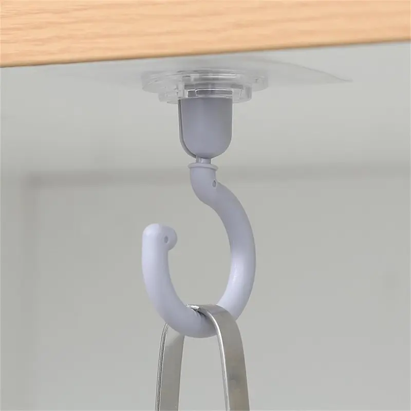 Ceiling Hook (10pcs), Multipurpose Self Adhesive No Drill Ceiling Rotating Hanging Hook, 360-degree Rotatable Hooks for Hanging Light Plants Lanterns Wind Chime 8