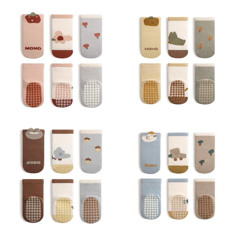 SET 3 ĐÔI TẤT NEMOBABY CHỐNG TRƠN TRƯỢT CHO BÉ TỪ 0-5 tuổi cho Bé gái Bé trai - NM21-NM24