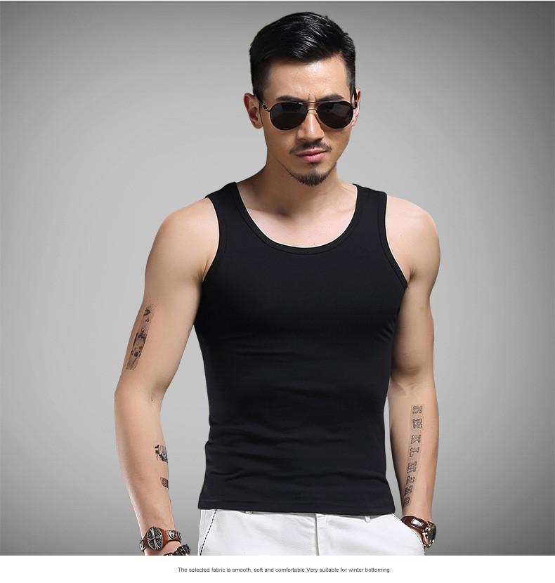 Product Introduction of Men's Solid - color Summer Vests: Ideal for Young Athletes, Fitness - ready Sleeveless Stretch Undershirts 1