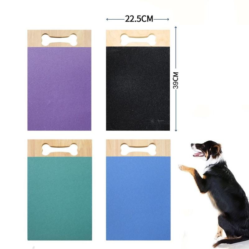 Puppy Wooden Dog Scratch Pad Dog Toy Pet Supplies Scratch Board Sandpaper Board Rectangle Nail Grinding Pad for Cleaning Grooming 2
