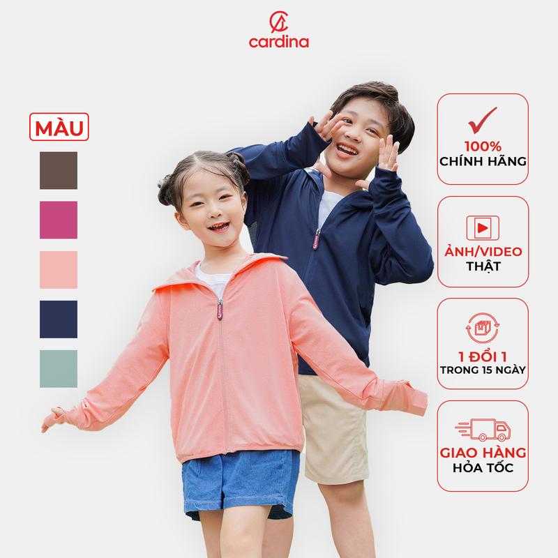 Áo Chống Nắng Trẻ Em CARDINA 1 Lớp Chất Thun Lạnh Aircool Nhật Bản Cao Cấp Chống Tia UV 4NMK01 Nam Sport Top Tập Gym Tập Thể Dục