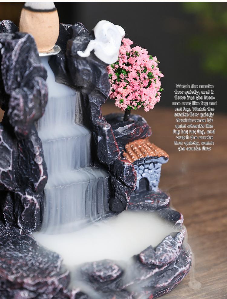 Product Introduction of MCZB Resin Incense Burner Backflow Incense Holder Gifts Fragrance Freshener Scent Scented Aroma Perfume 33