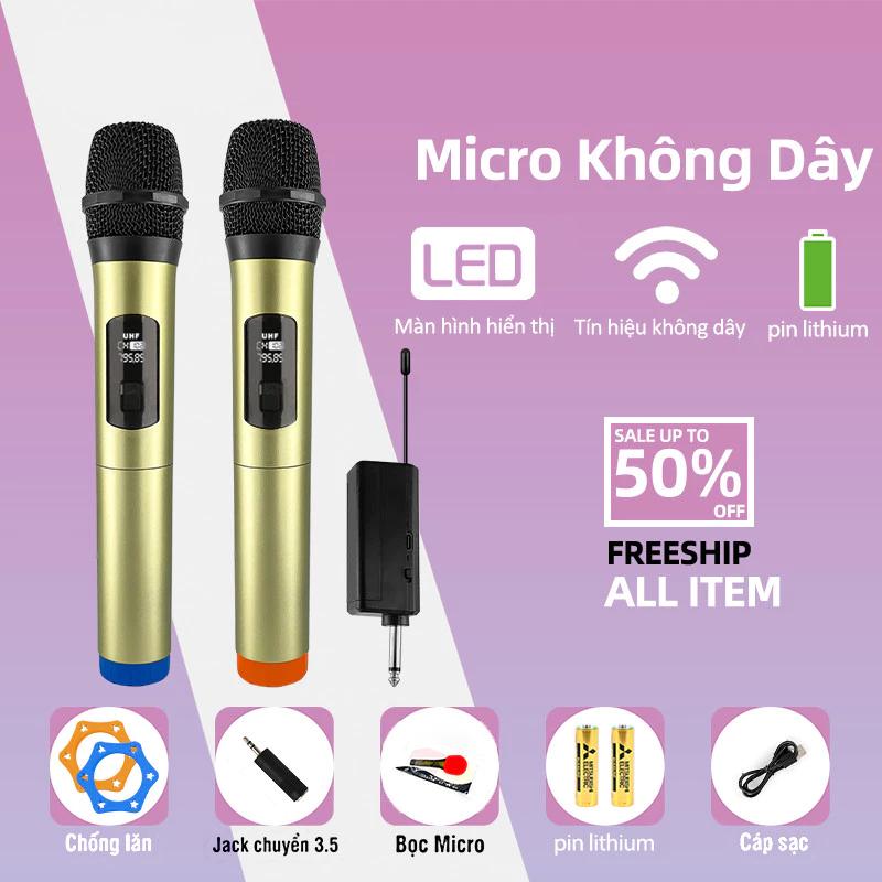 Micro KAW Max 208 Chính Hãng - Không Dây, Chống Hú, Hát Karaoke Cực Hay