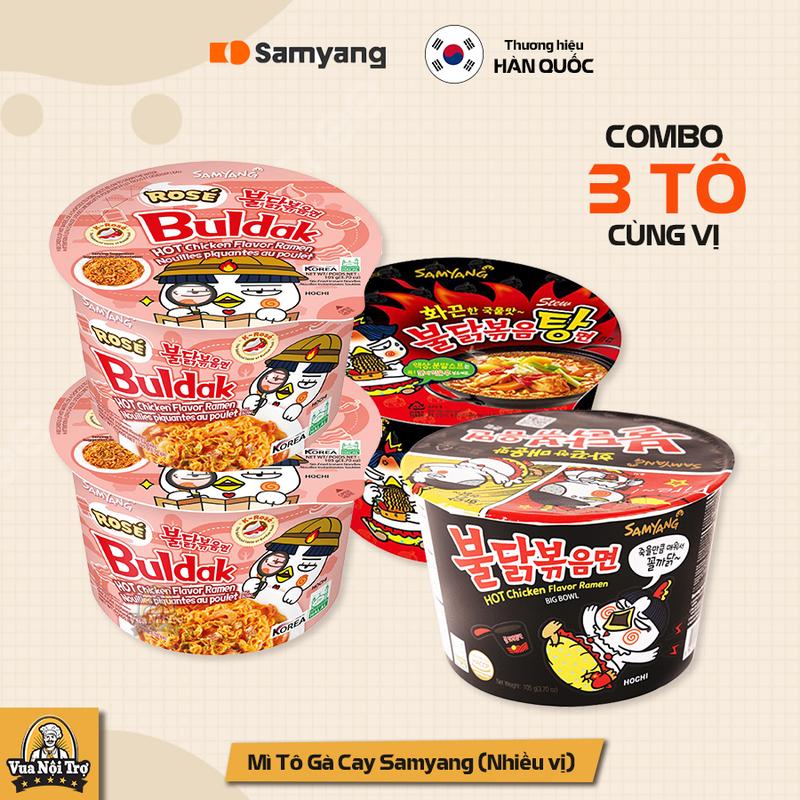  Combo 3 Tô Mì Cay Samyang Hàn Quốc 