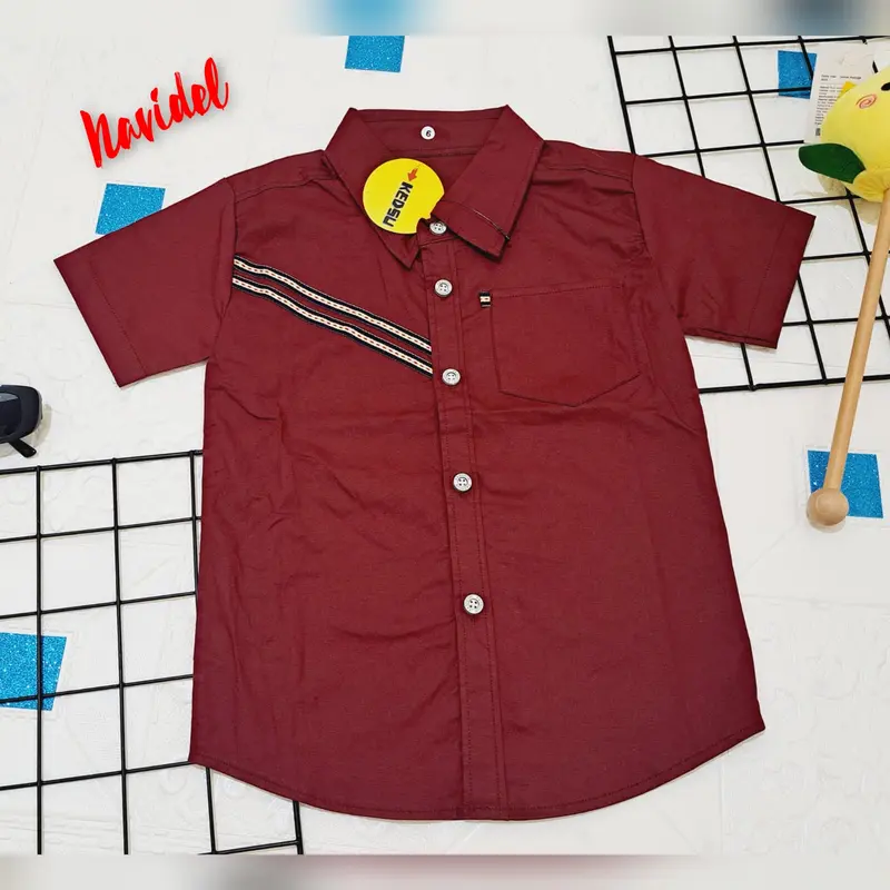 hem kids/kemeja anak laki laki umur 5-12thn/cod 2