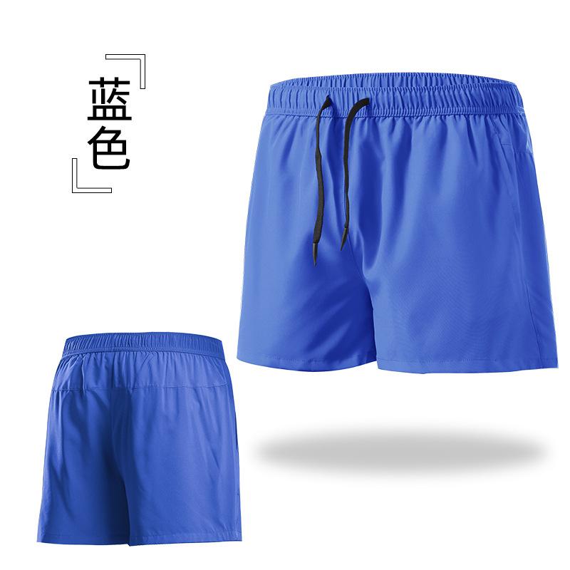 Summer Fitness Shorts Men's Running Training Quarter Pants Casual Fitness Large Size Quick-Drying Double-Layer Sports Shorts 5