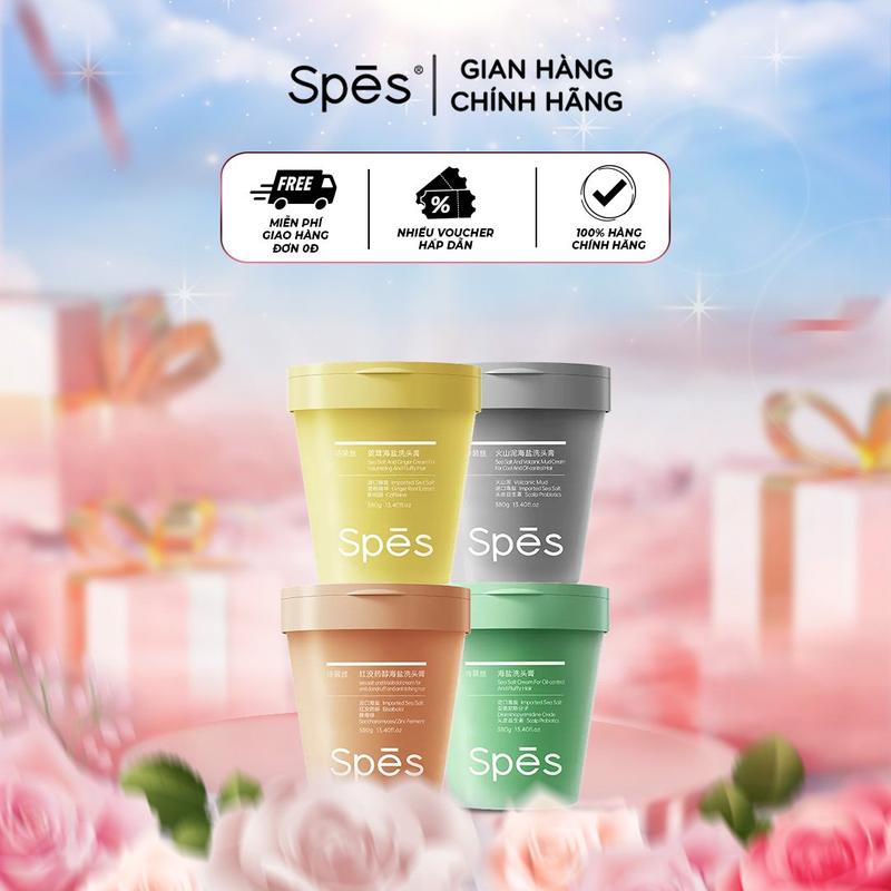 Tẩy tế bào chết da đầu Spes phiên bản cải tiến làm sạch, kiềm dầu hiệu quả, cho da đầu sảng khoái và giúp tóc chắc khoẻ 380ml