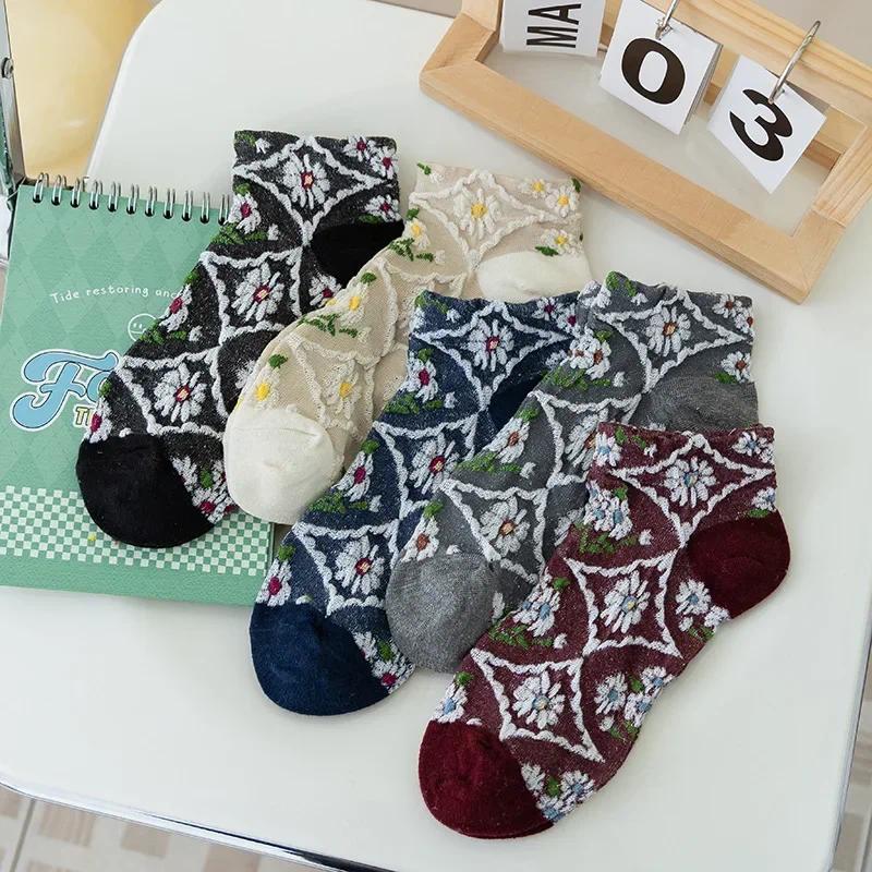 Korean-Style Embossed Cotton Socks: Comfort vs. Durability T
