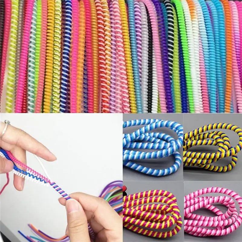 Pelindung Kabel Accessories Cable Cord Protector Spiral Headset/Earphone Cover Kabel Data Warna, 2 warna AH003 - XOBOX 8